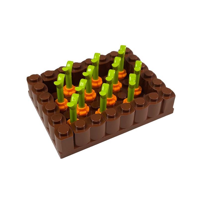 Gartenszenen-Bausteine, kompatibel mit kleinen Blumenfeldern und Blumenbeeten, Botanischer Garten MOC-Set