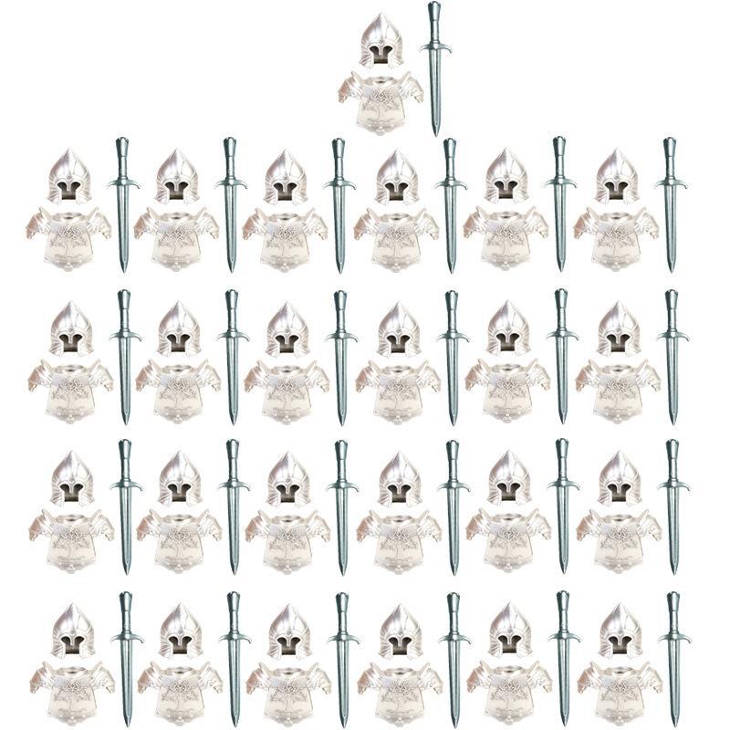 Kompatibel mit Plastikbaufiguren-Zubehör, Militärrüstung, Helmbausteinen, Waffen- und Schutzausrüstungssets