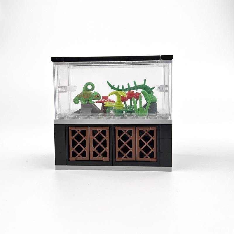 MOC Modernes Einrichtungsset, Kleinteile für Sofa/TV-Ständer/Inneneinrichtung, Wohnaccessoires und Zubehör