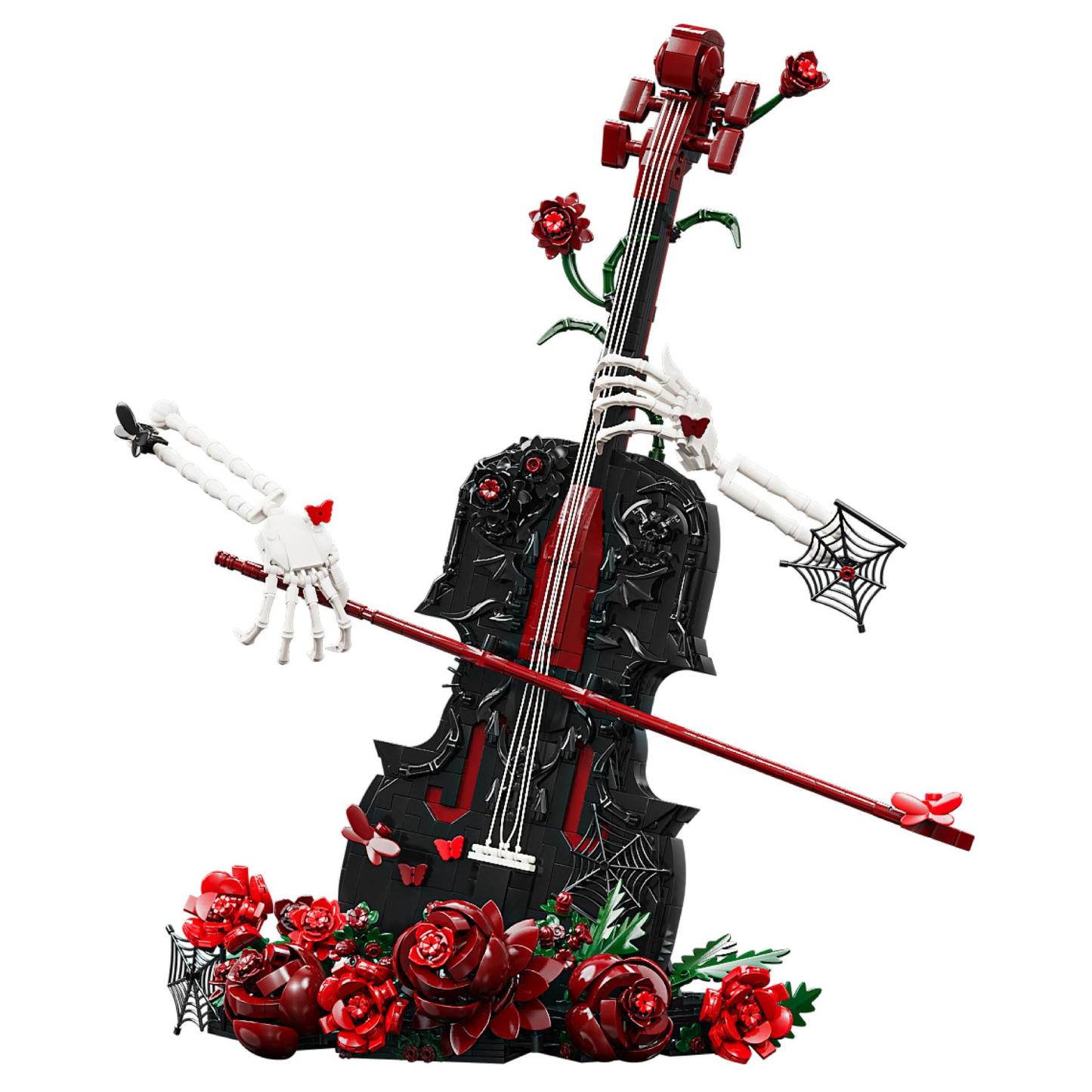 Halloween-MOC im gotischen Stil, kompatibel mit Bausteinsets mit kleinen Partikeln, mit Kreuzen und Blumen (nicht von der Marke GoBricks)