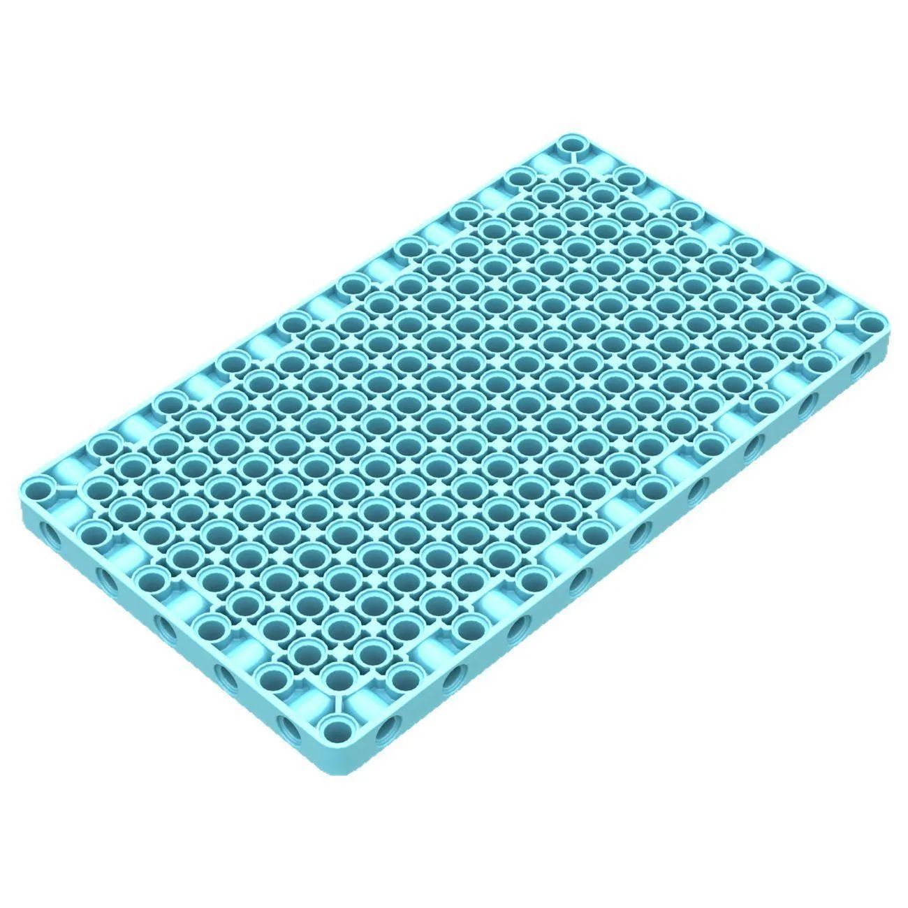 Einzelne mechanische Bausteinplatte 39369 mit Löchern – 11x19, kompatibel mit mechanischen Grundplatten (keine Marke Gobricks)