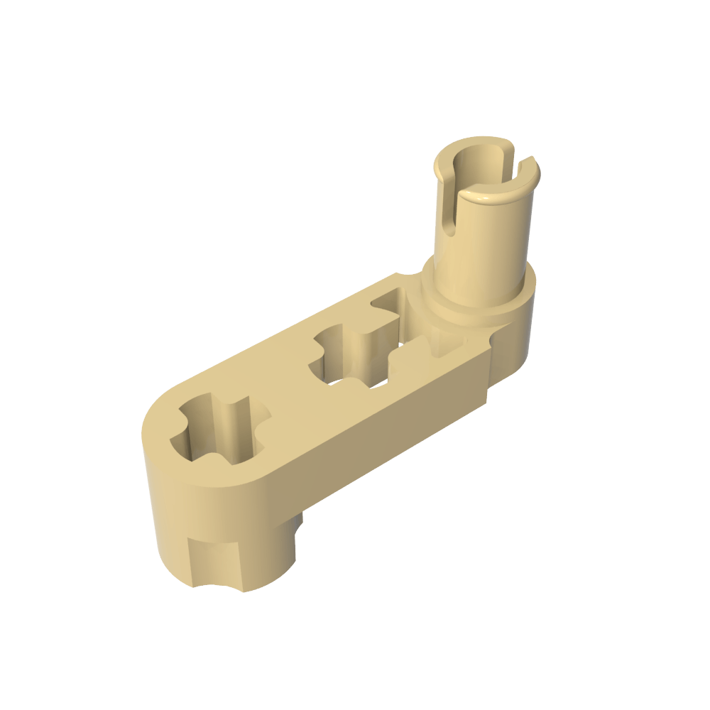 Technic Balken 3 x 0,5 Liftarm mit Nabe und Stift / Kurbel - MyGobricks