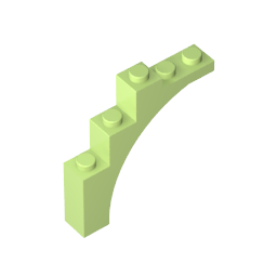 Ziegelbogen 1 x 5 x 4 [Unregelmäßiger Bogen, erhöhte Querstützen an der Unterseite]