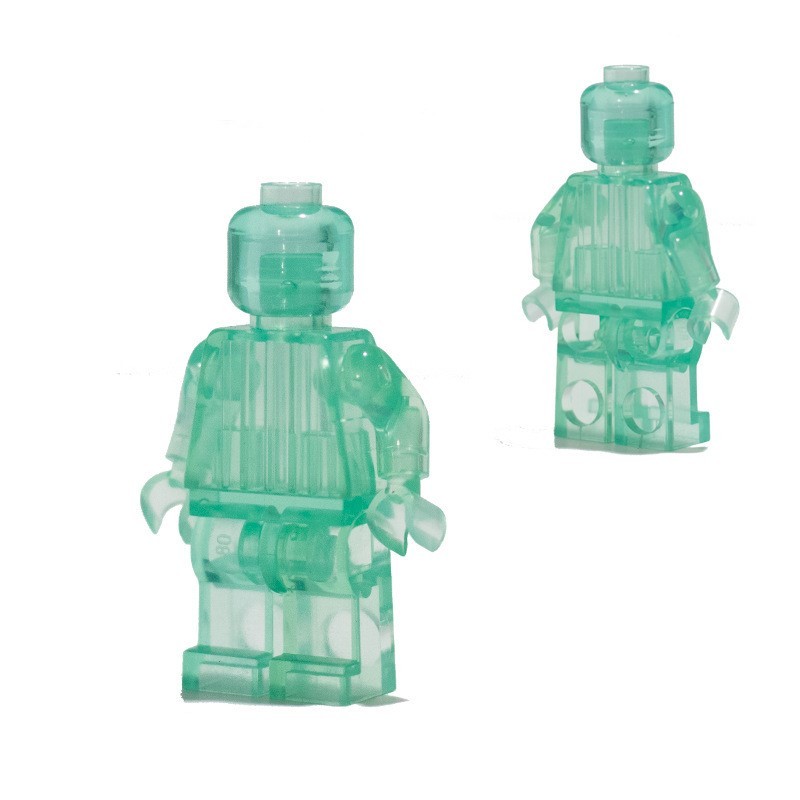 Minifiguren aus einfarbigen Bausteinen, kompatibel mit universellen, kleinteiligen, einfarbigen Bausteinen, Trendy Moc (Multi-Creation) Baustein-Wandbasis-Zubehör.