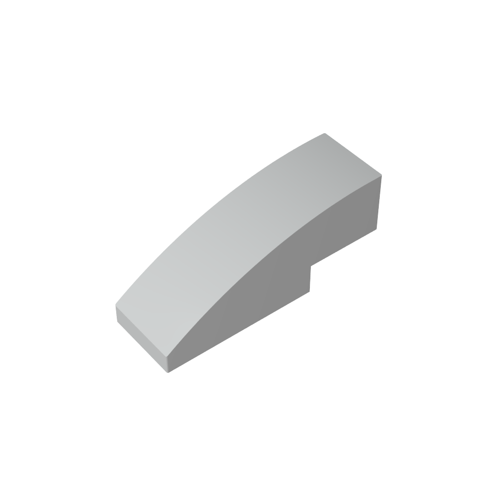 Schrägstein gebogen 3 x 1 ohne Noppen - MyGobricks