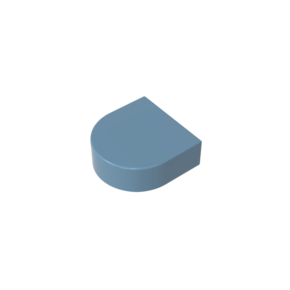 Fliese 1 x 1 Halbkreis