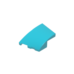 3x2 Keilförmiger gebogener Stein (links)