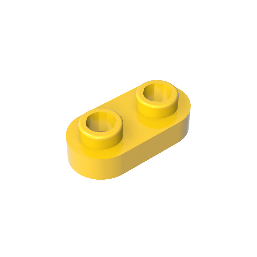 Platte Spezial 1 x 2 abgerundet mit 2 offenen Noppen - MyGobricks