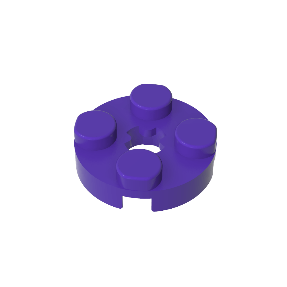 Platte rund 2 x 2 mit Achsloch Typ 1 (+ Öffnung) - MyGobricks