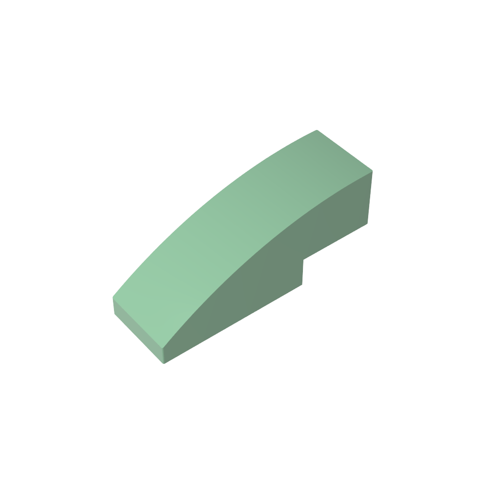 Schrägstein gebogen 3 x 1 ohne Noppen - MyGobricks