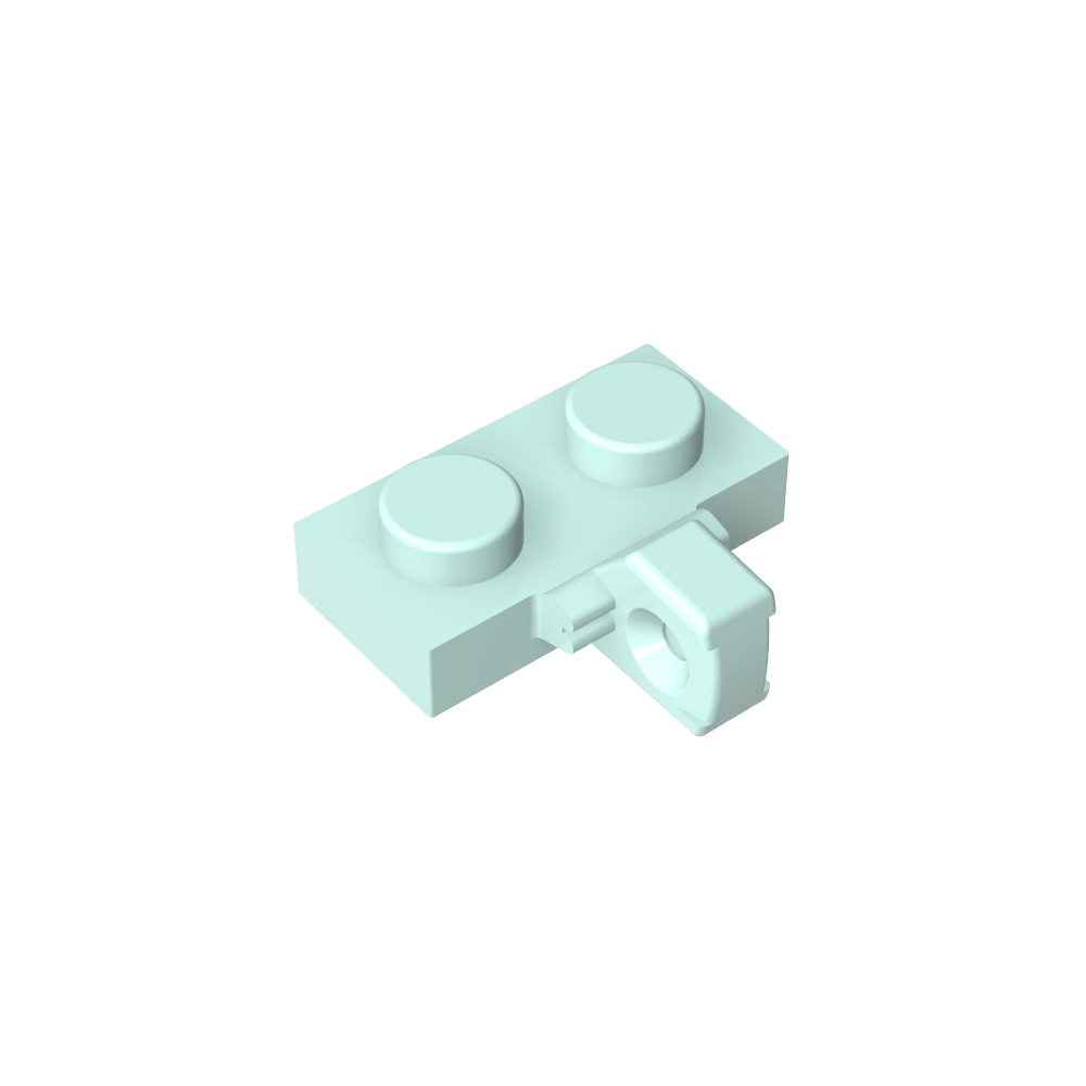 Scharnierplatte 1 x 2 Verriegelung mit 1 Finger seitlich, ohne Nut