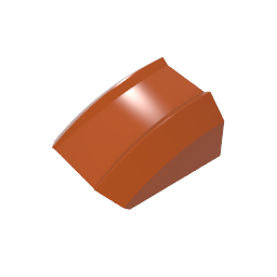 Schrägstein gebogen 2 x 2 mit Lippe, ohne Noppen - MyGobricks