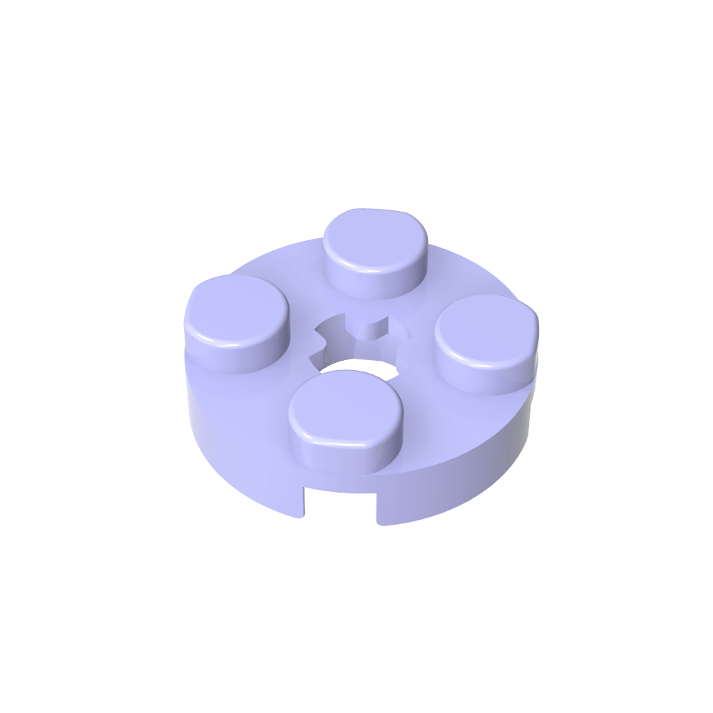 Platte rund 2 x 2 mit Achsloch Typ 1 (+ Öffnung) - MyGobricks