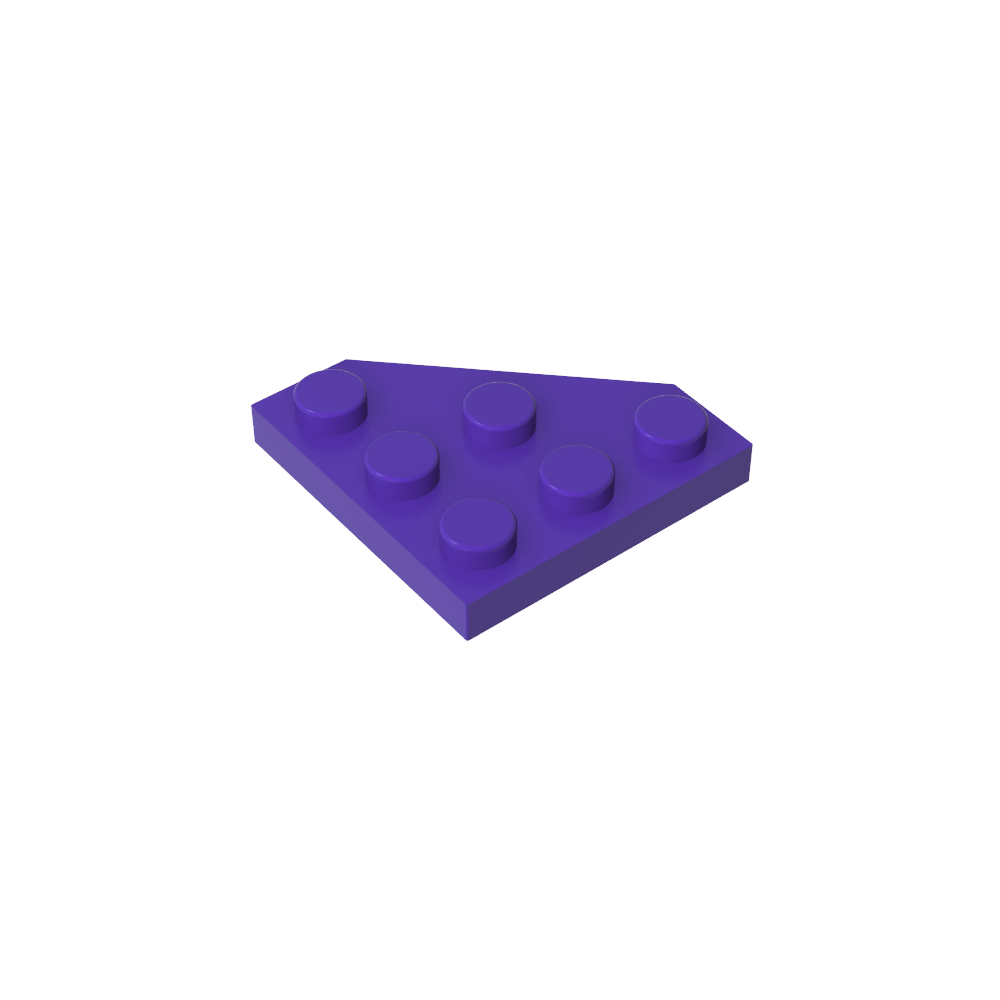 Keilplatte 3 x 3 Ecke abgeschnitten-MyGobricks