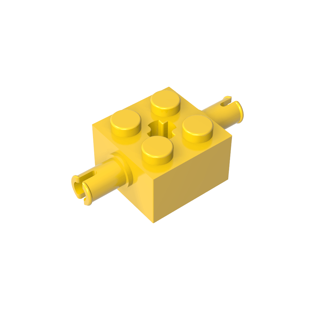 Stein Spezial 2 x 2 mit 2 Pins und Achsloch - MyGobricks
