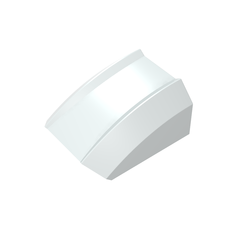 Schrägstein gebogen 2 x 2 mit Lippe, ohne Noppen - MyGobricks