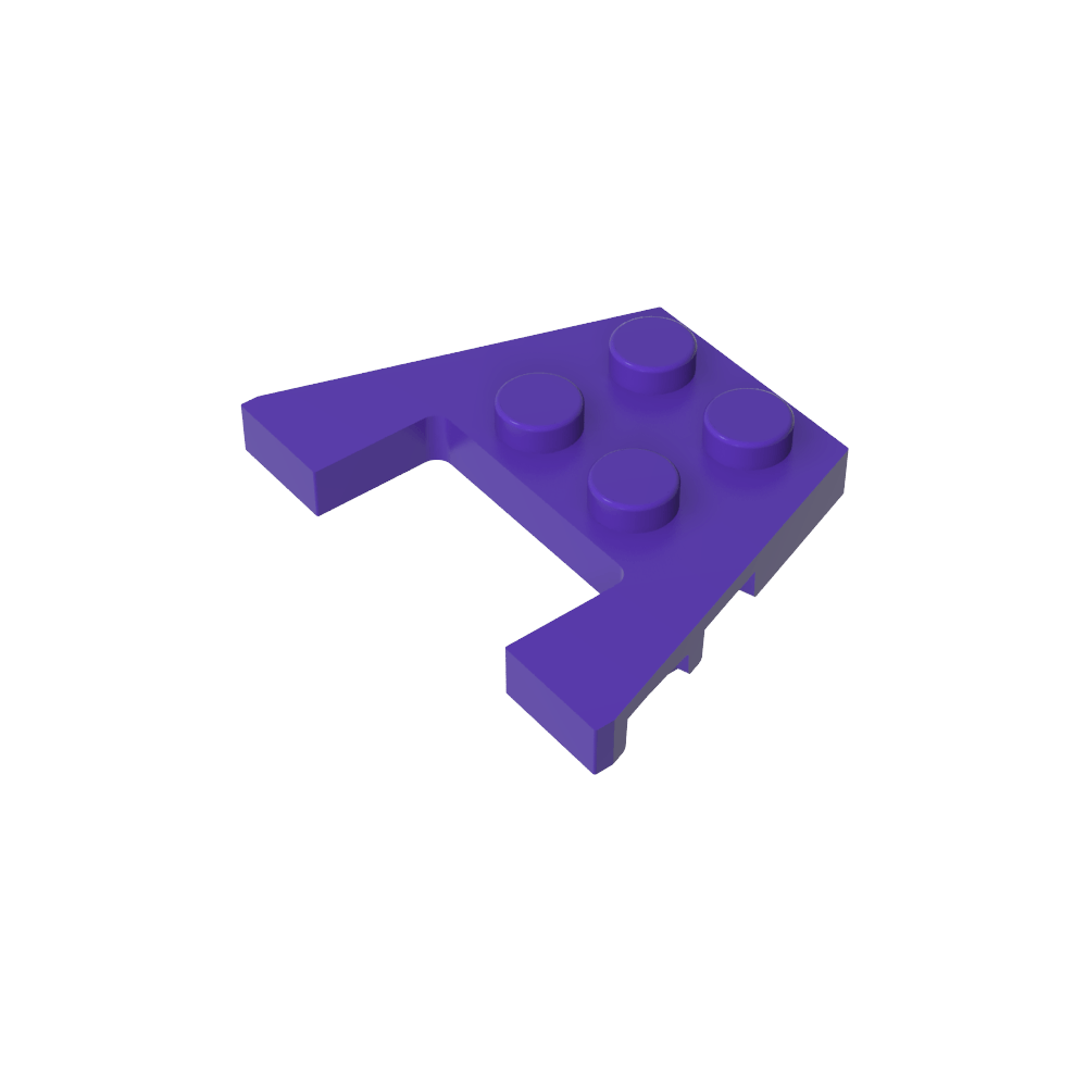 Keilplatte 3 x 4 mit Bolzenkerben - MyGobricks