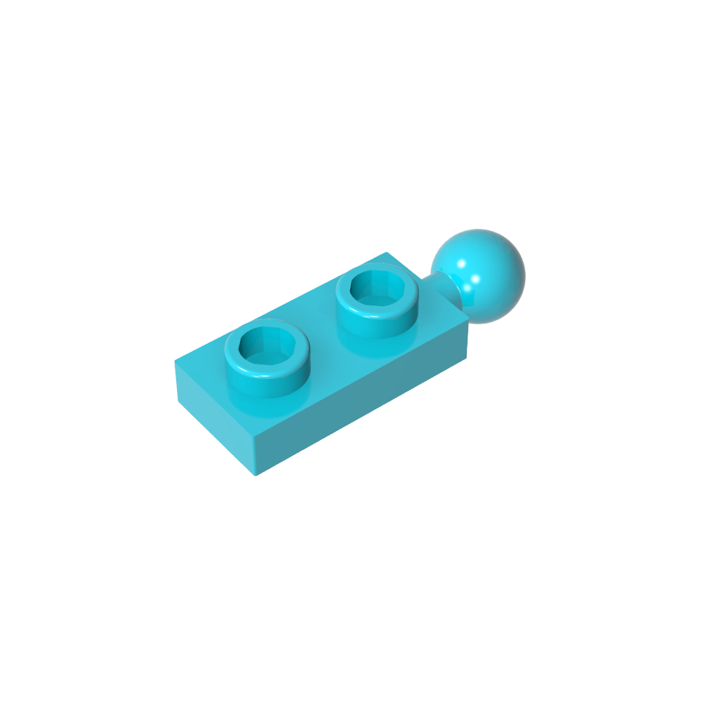 Platte Spezial 1 x 2 mit End-Towball-MyGobricks
