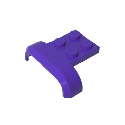 Radlauf, Kotflügel 3 x 4 mit 2 x 2 Platte