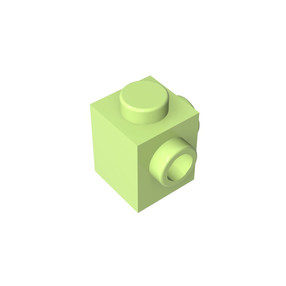 Spezialstein 1 x 1 mit Noppen auf 2 benachbarten Seiten - MyGobricks