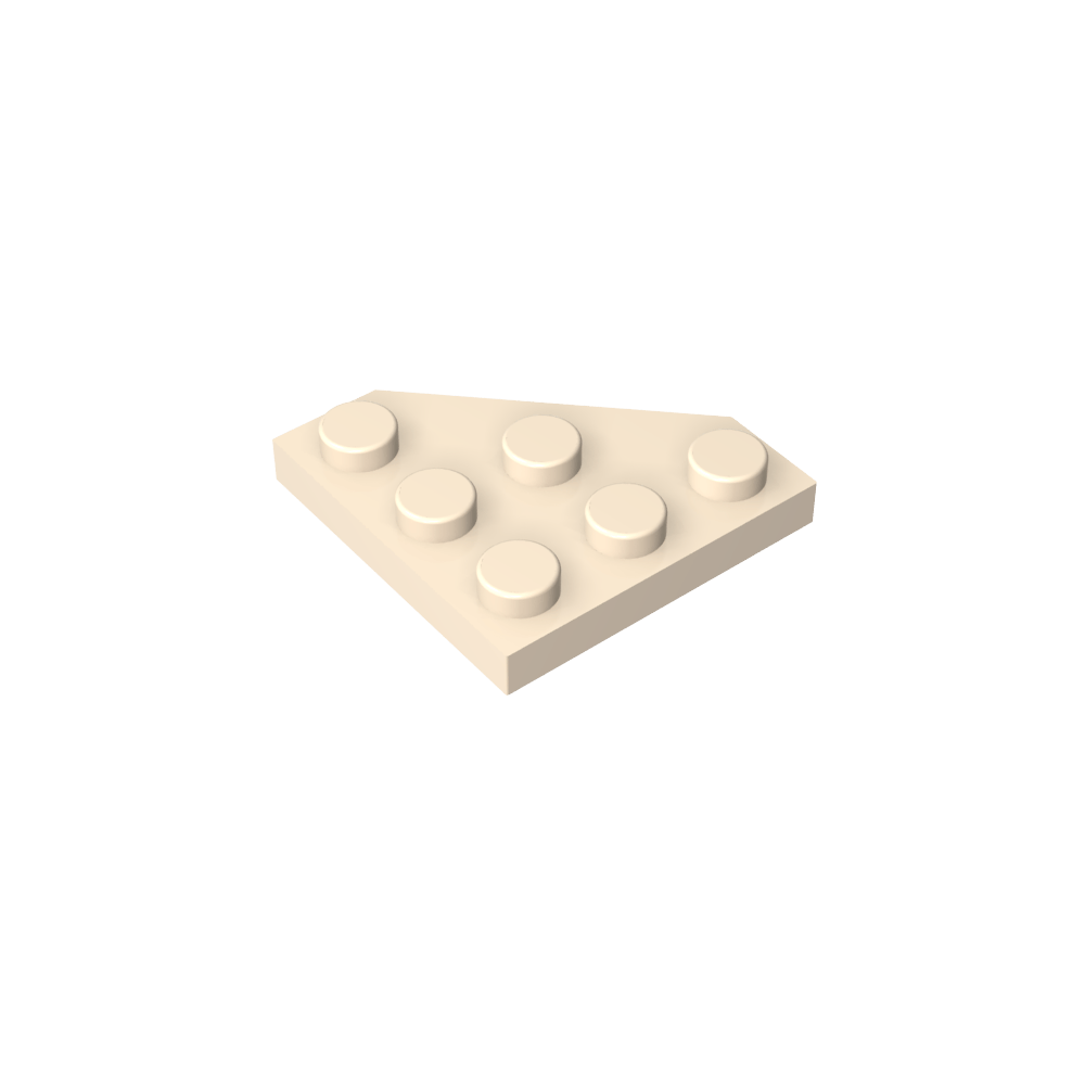 Keilplatte 3 x 3 Ecke abgeschnitten-MyGobricks