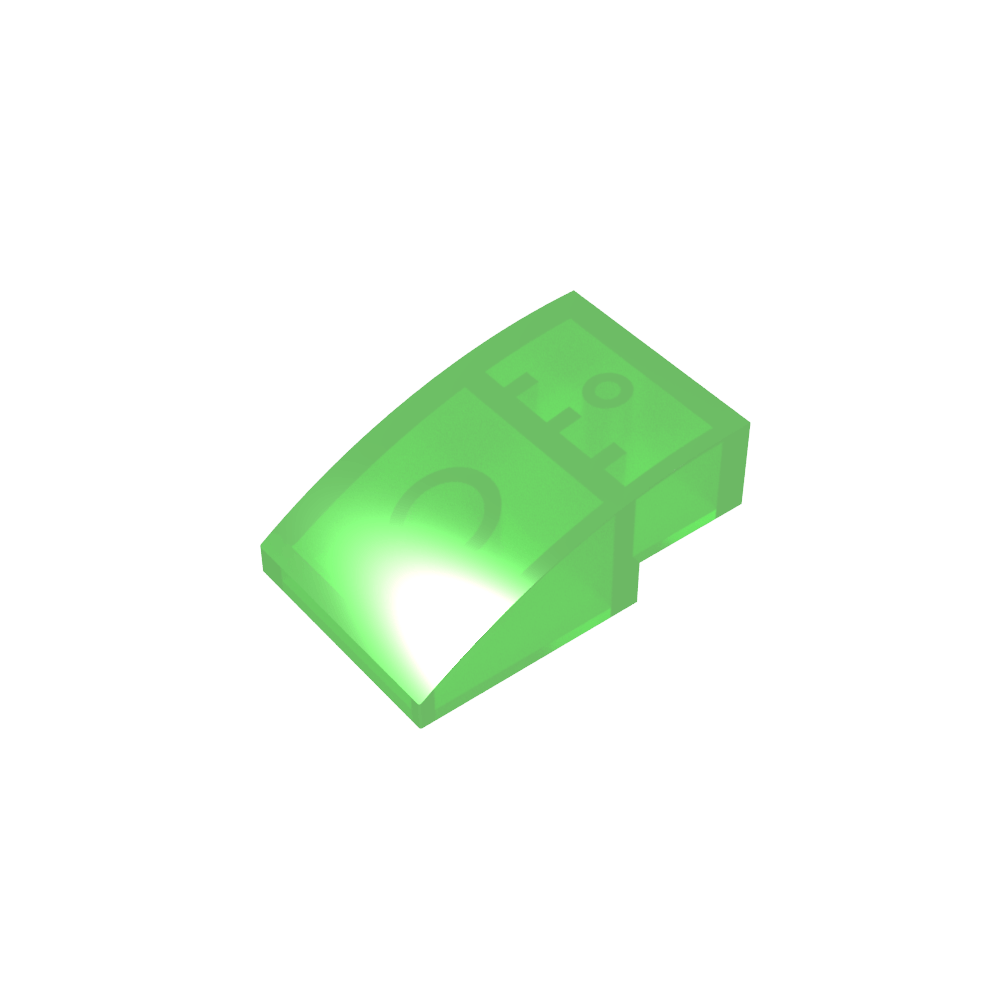 Schrägstein gebogen 3 x 2 ohne Noppen - MyGobricks