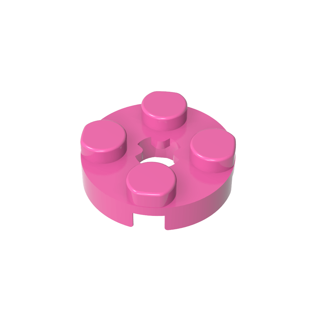 Platte rund 2 x 2 mit Achsloch Typ 1 (+ Öffnung) - MyGobricks