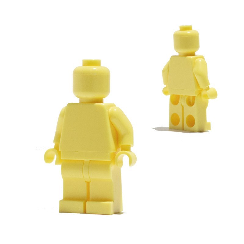Minifiguren aus einfarbigen Bausteinen, kompatibel mit universellen, kleinteiligen, einfarbigen Bausteinen, Trendy Moc (Multi-Creation) Baustein-Wandbasis-Zubehör.
