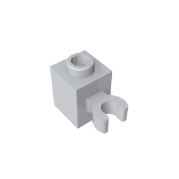 Stein Spezial 1 x 1 mit Clip vertikal [Offener O-Clip, Hohlbolzen]