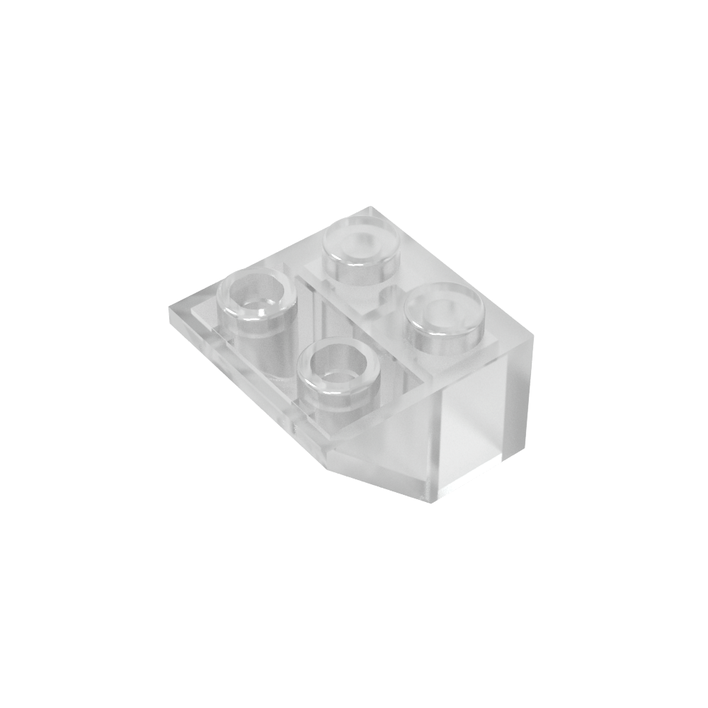 Schräge umgekehrte 45° 2 x 2 [eiförmiger unterer Stift, Bolzenlöcher in Stangengröße]