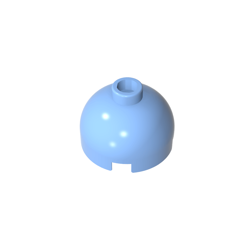 Runder Ziegelstein 2 x 2, Kuppeldach – Blockierter offener Bolzen ohne Achshalter unten – MyGobricks