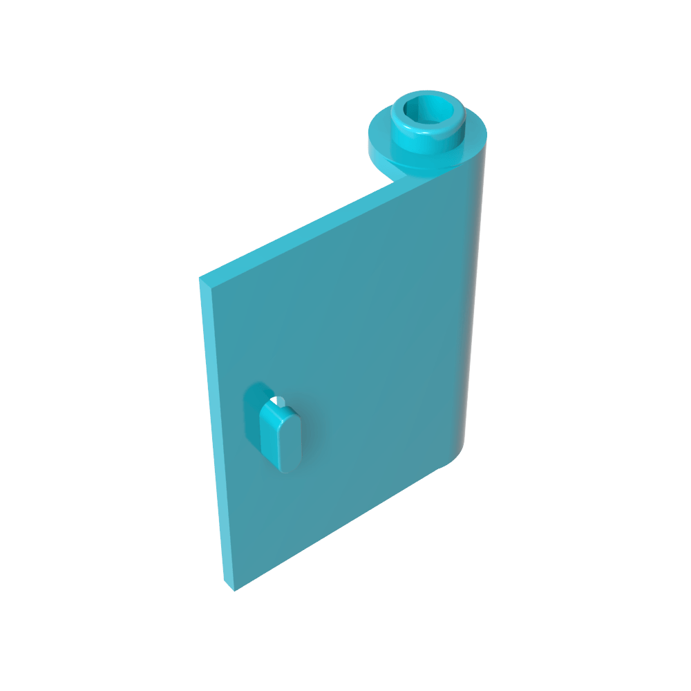 Tür 1 x 3 x 3 rechts - offen zwischen oberem und unterem Scharnier - MyGobricks