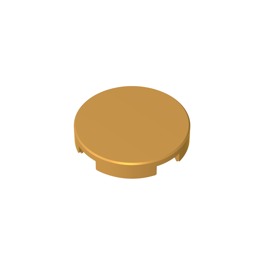 Runde Fliese 2 x 2 mit Bolzenhalter unten - MyGobricks