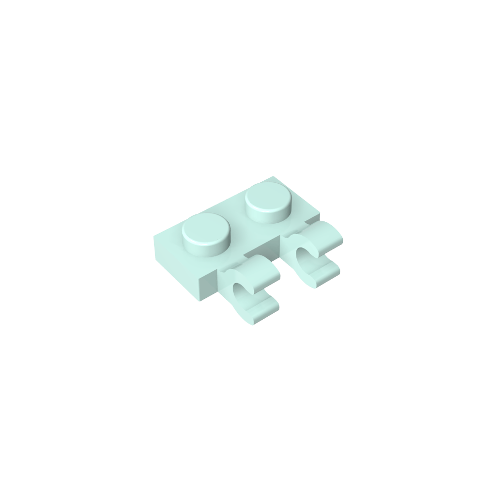 Platte Spezial 1 x 2 mit Clips Horizontal [Dicke U-Clips]-MyGobricks