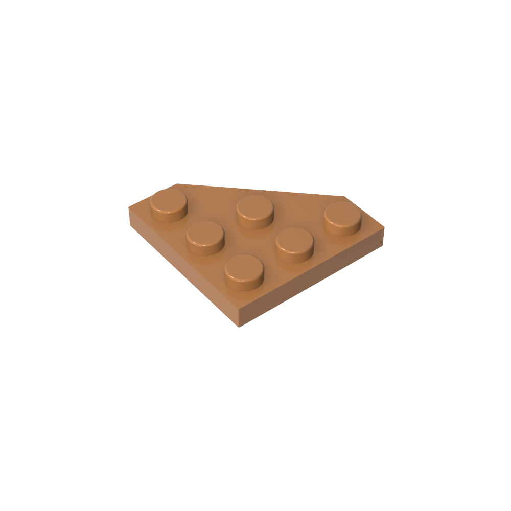 Keilplatte 3 x 3 Ecke abgeschnitten-MyGobricks