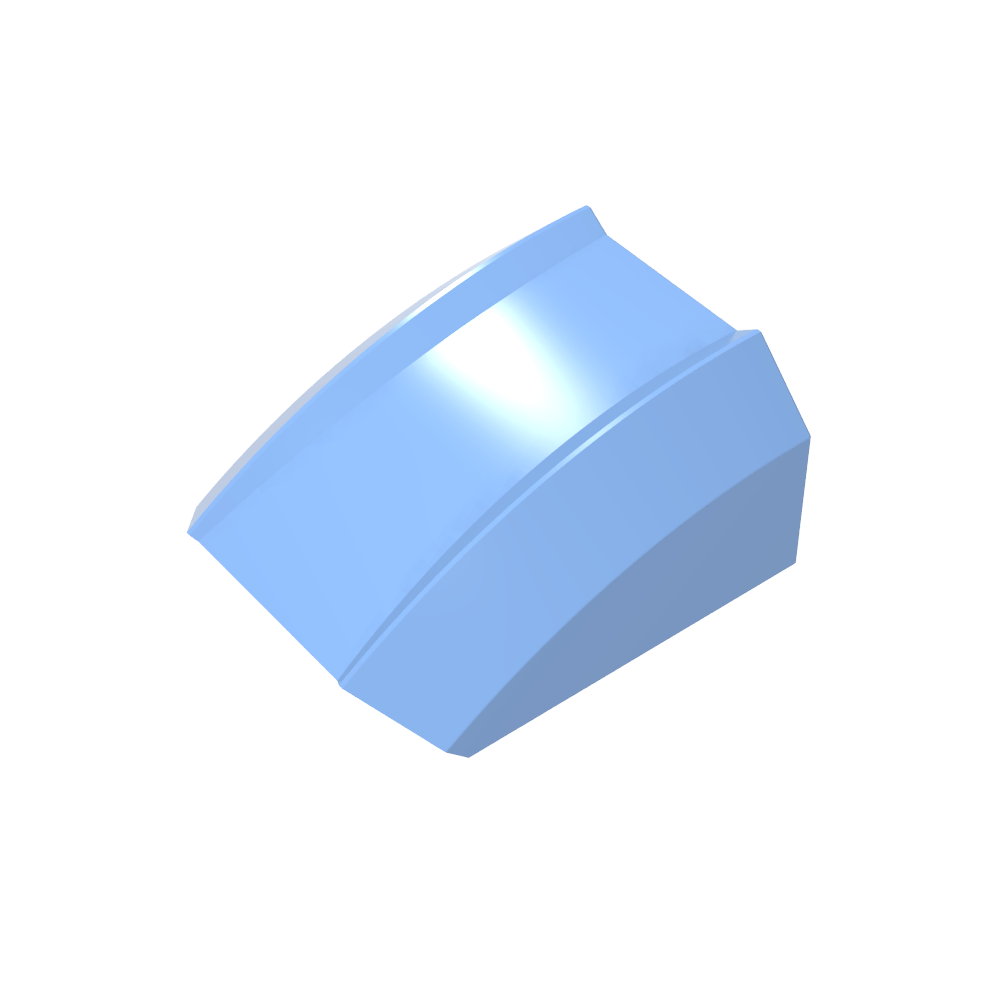 Schrägstein gebogen 2 x 2 mit Lippe, ohne Noppen - MyGobricks