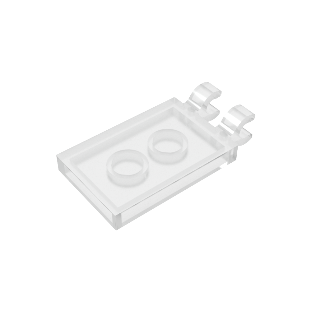 Fliese Spezial 2 x 3 mit 2 Clips [Abgewinkelte Clips]-MyGobricks