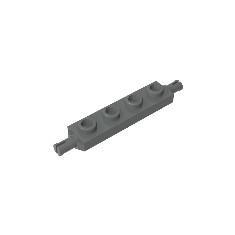 Platte Spezial 1 x 4 mit Rädern Halter-MyGobricks