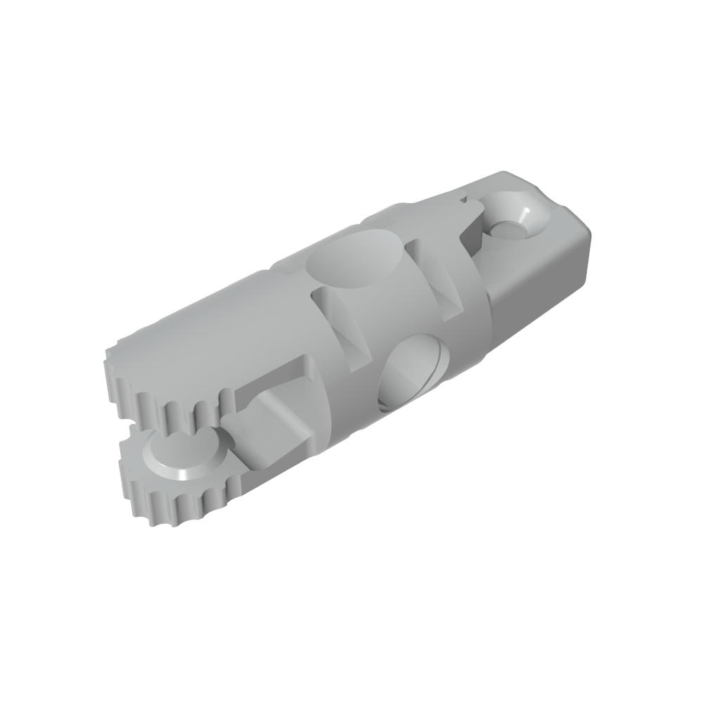 Scharnierzylinder 1 x 3 Verriegelung mit 1 Finger und 2 Fingern an den Enden [Unbestimmte Öffnung]-MyGobricks