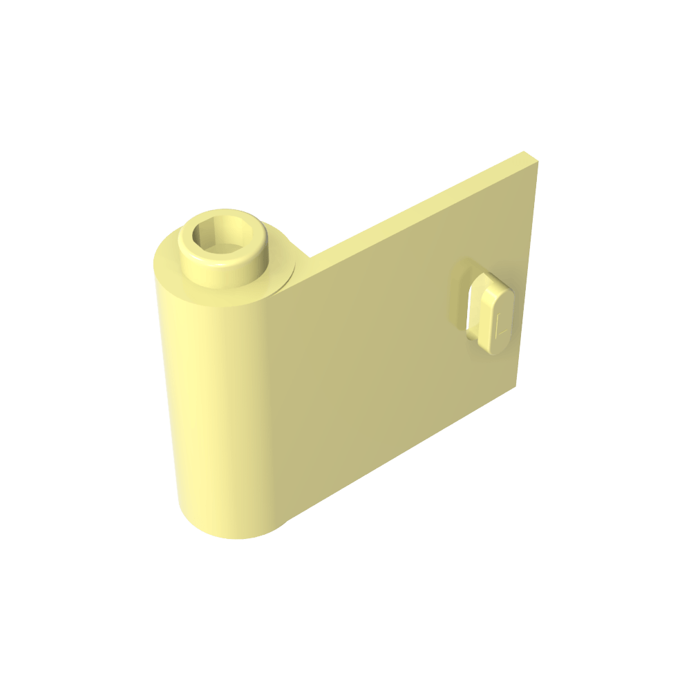 Tür 1 x 3 x 2 links - offen zwischen oberem und unterem Scharnier - MyGobricks