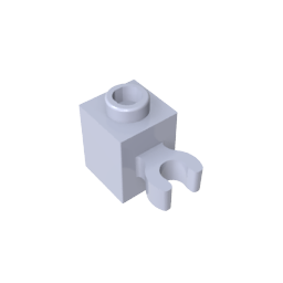 Stein Spezial 1 x 1 mit Clip vertikal [Offener O-Clip, Hohlbolzen]