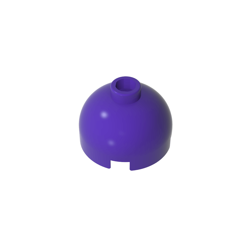 Runder Ziegelstein 2 x 2, Kuppeldach – Blockierter offener Bolzen ohne Achshalter unten – MyGobricks