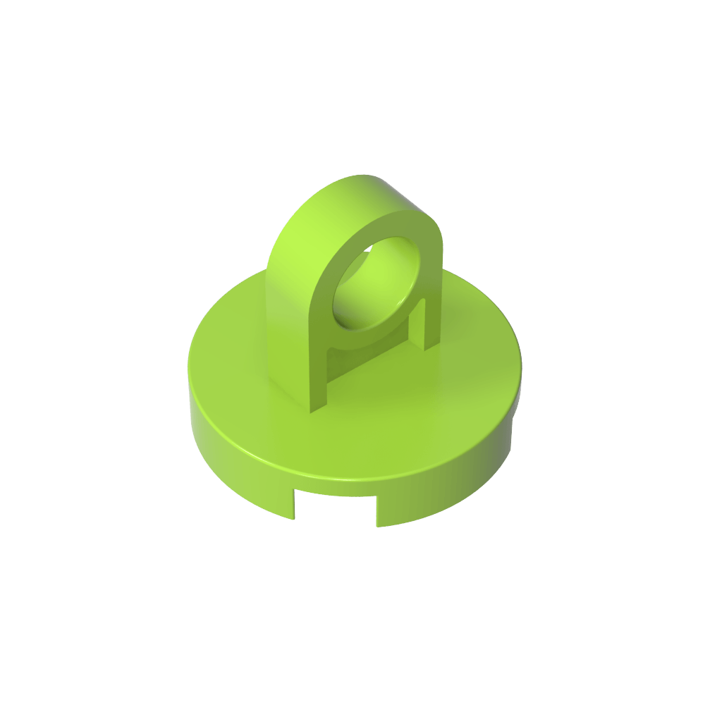 Runde Fliese 2 x 2 - Dünner Hebering - MyGobricks