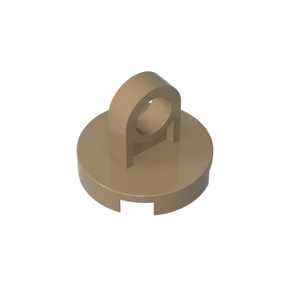 Runde Fliese 2 x 2 - Dünner Hebering - MyGobricks