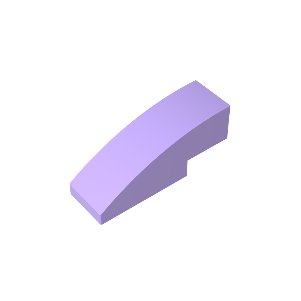 Schrägstein gebogen 3 x 1 ohne Noppen - MyGobricks