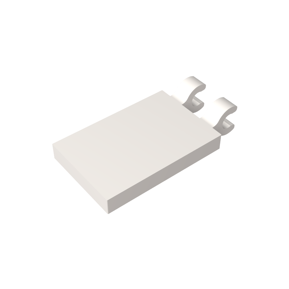 Fliese Spezial 2 x 3 mit 2 Clips [Abgewinkelte Clips]-MyGobricks
