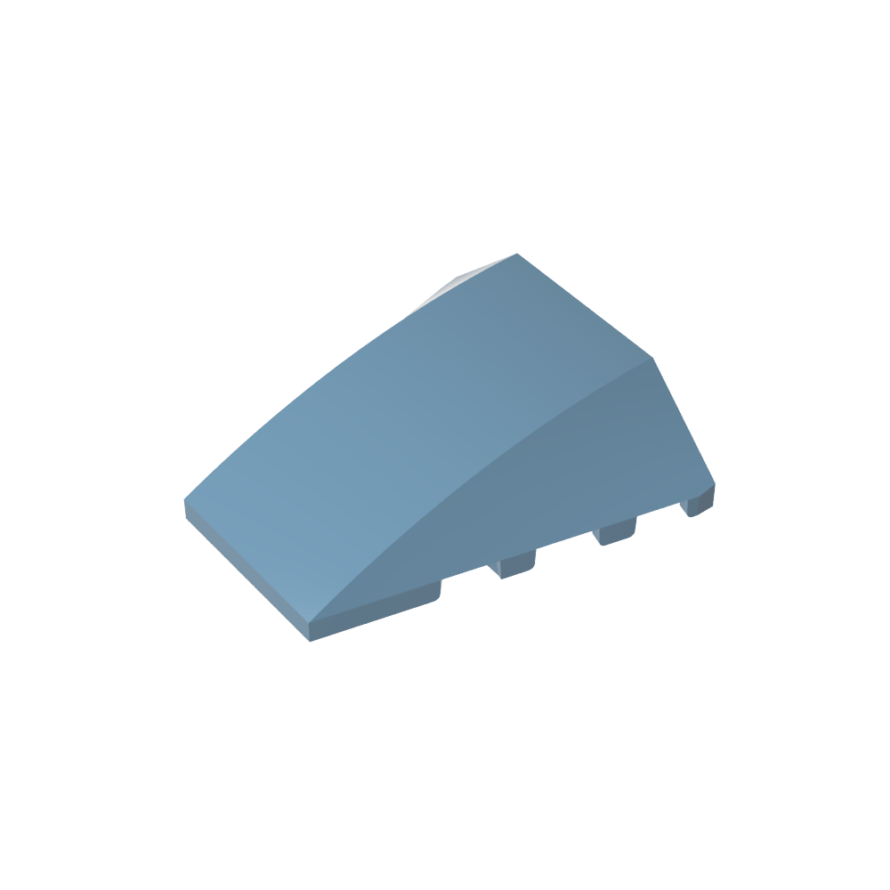 Keil gebogen 4 x 4 ohne obere Noppen - MyGobricks