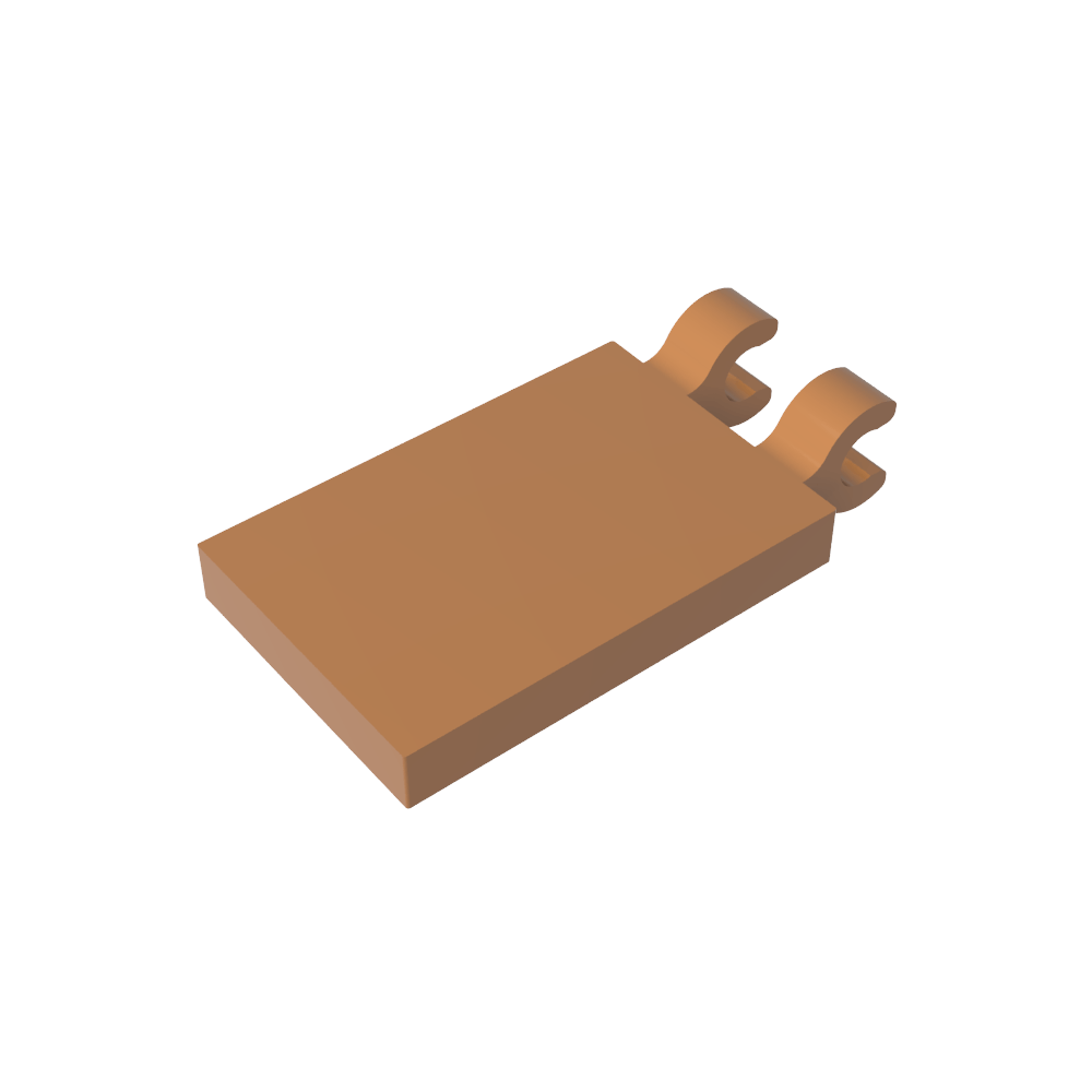 Fliese Spezial 2 x 3 mit 2 Clips [Abgewinkelte Clips]-MyGobricks