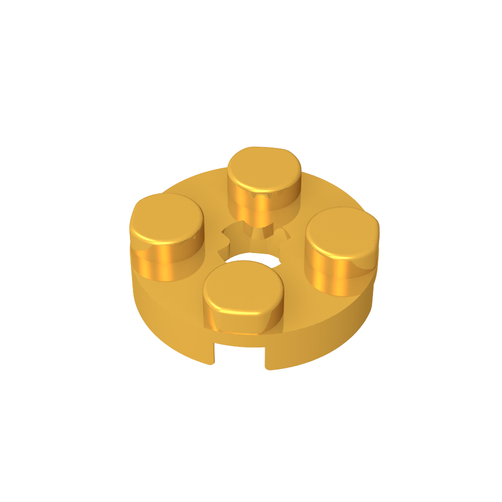 Platte rund 2 x 2 mit Achsloch Typ 1 (+ Öffnung) - MyGobricks