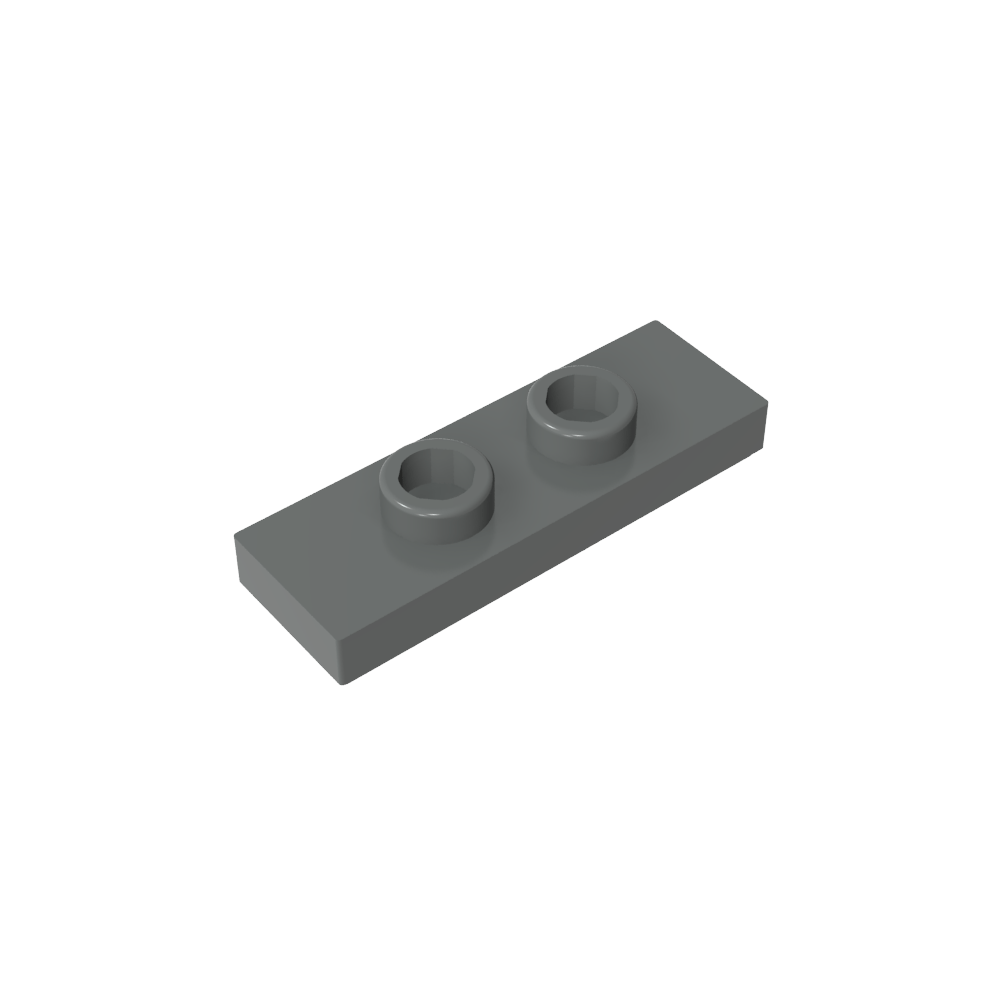 Platte Spezial 1 x 3 mit 2 Noppen mit Nut und innerem Noppenhalter (Jumper) - MyGobricks